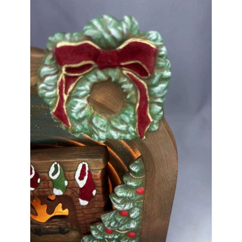 🎅1989 Tampa Bay Mold Company Santa And Chimney Light Fireplace Lamp